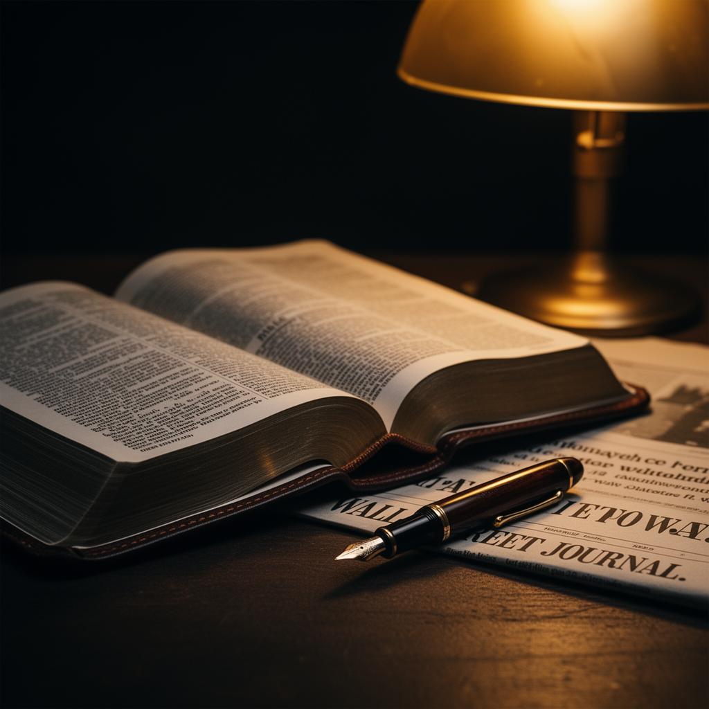 Bible, pen, and Wall Street Journal
